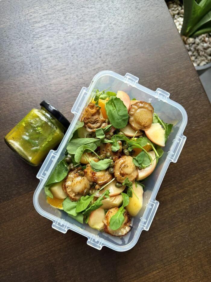 Gourmet meal preparation with fresh ingredients